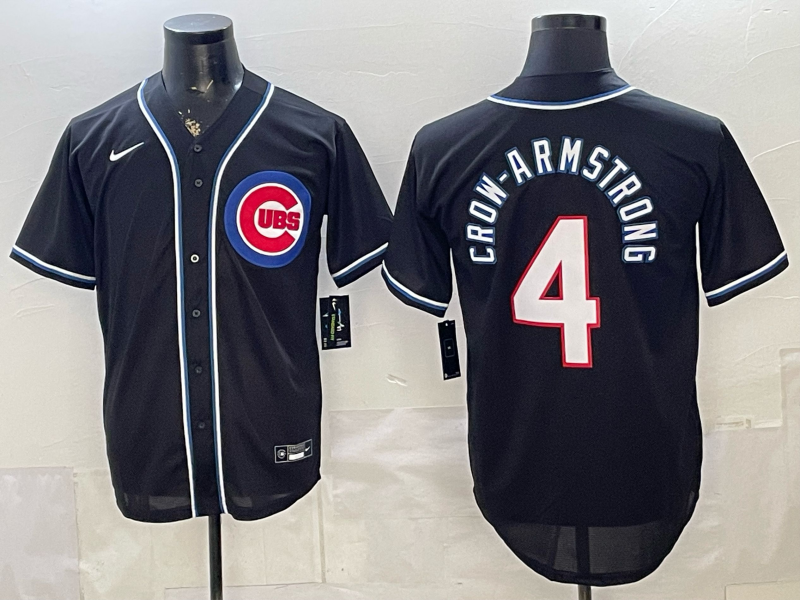 Men 2026 Chicago Cubs #4 Crow armstrong black Game Nike MLB Jersey 0518005